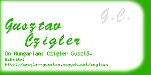 gusztav czigler business card